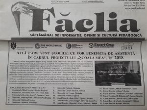 Audiere publică în cadrul proiectului „Școala mea”